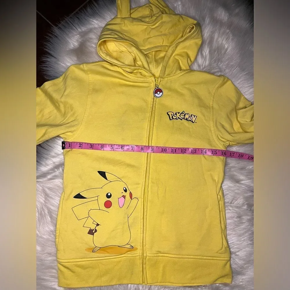 Pokemon pikachu hoodie sweatshirt jacket sz medium